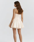 Selene – Cream Satin Mini Dress Clotheshomes™
