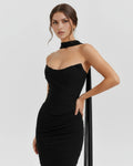 Malu – Black Mesh Corset Maxi Set Clotheshomes™