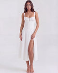 Aurora – White Floral Mini Dress Clotheshomes™