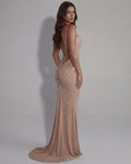 Lumina – Cream Gradient Mesh Maxi Gown Clotheshomes™