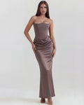 Rosalind – Smoke Corset Maxi Dress Clotheshomes™