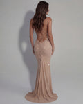 Lumina – Cream Gradient Mesh Maxi Gown Clotheshomes™