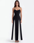 Porto Fino – Black & White A-Line Dress Clotheshomes™