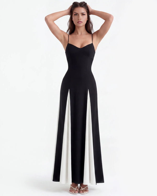 Porto Fino – Black & White A-Line Dress