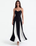 Porto Fino – Black & White A-Line Dress Clotheshomes™