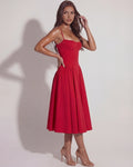 Francesca – Red Corset Maxi Dress Clotheshomes™