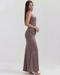 Rosalind – Smoke Corset Maxi Dress Clotheshomes™