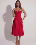 Francesca – Red Corset Maxi Dress Clotheshomes™