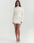 Jade – White Sleek Sculpted Maxi Dress Clotheshomes™