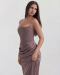 Rosalind – Smoke Corset Maxi Dress Clotheshomes™