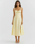 Aurora – Light Yellow Floral Mini Dress Clotheshomes™