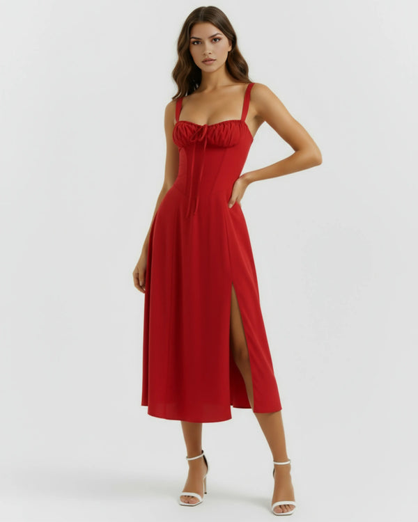 Aurora – Red Floral Mini Dress