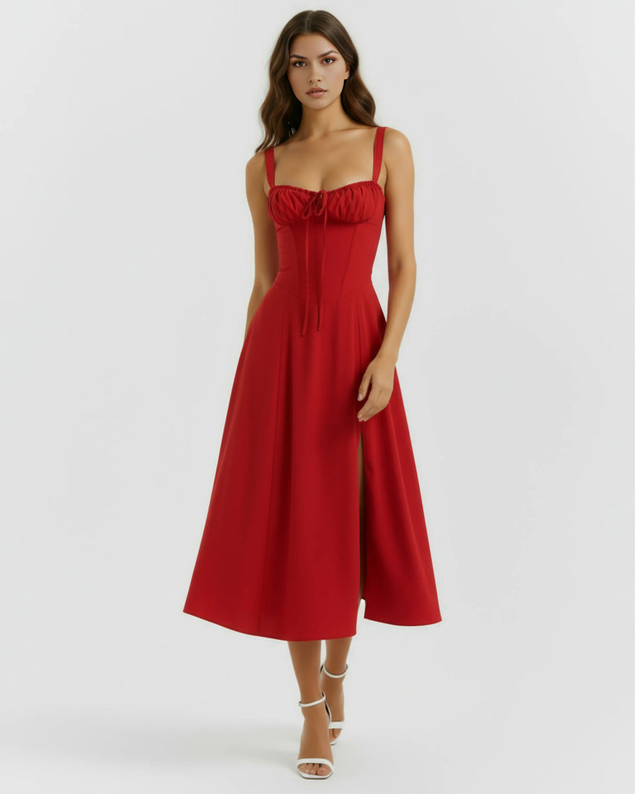 Aurora – Red Floral Mini Dress Clotheshomes™