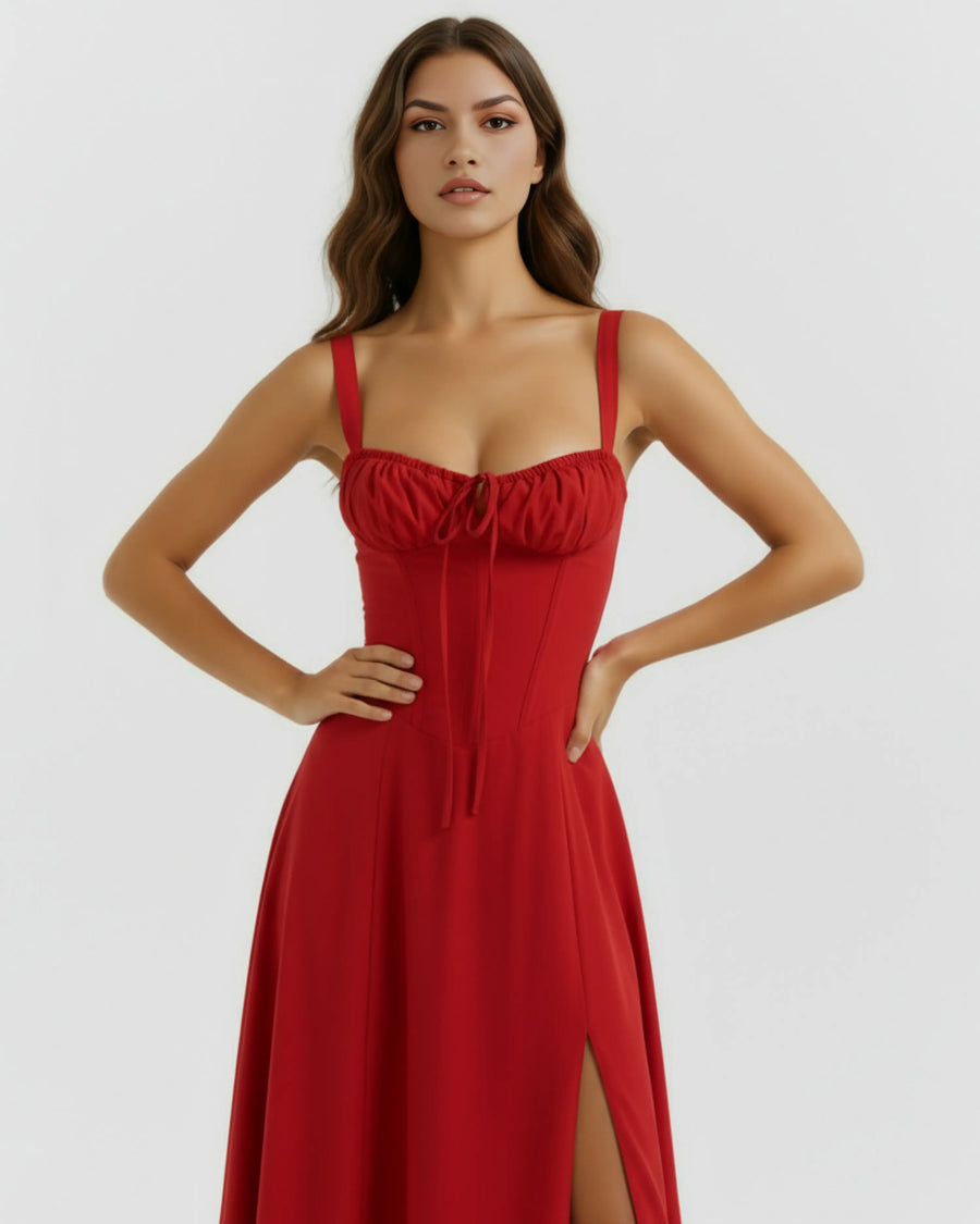 Aurora – Red Floral Mini Dress Clotheshomes™