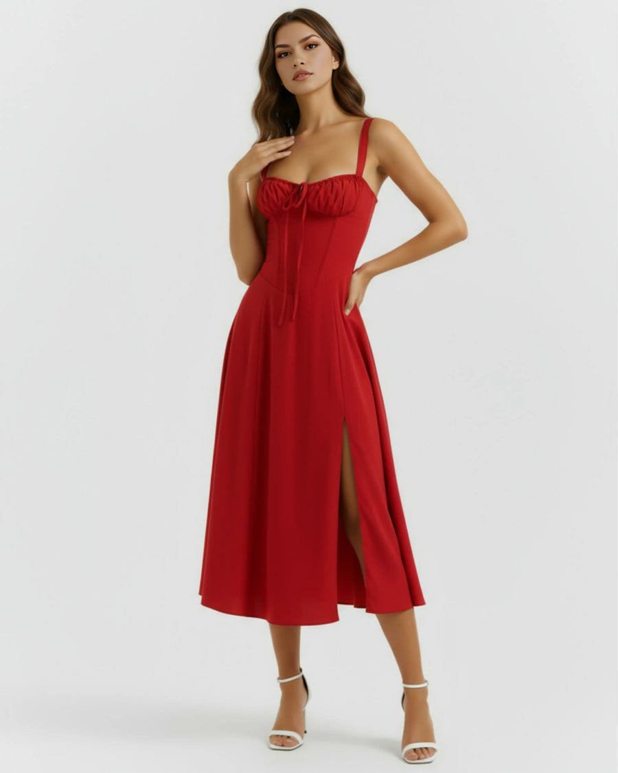 Aurora – Red Floral Mini Dress Clotheshomes™