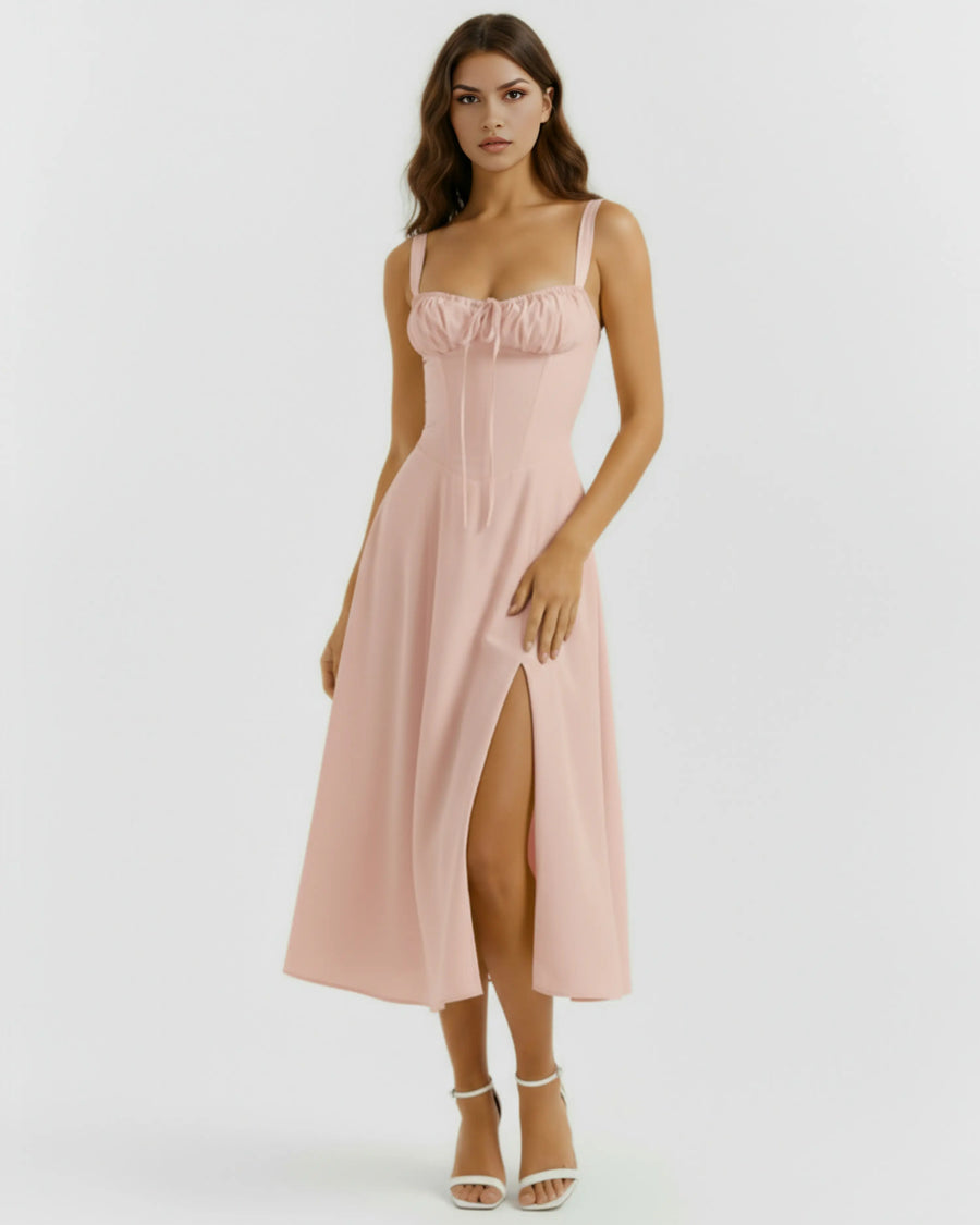 Aurora – Pink Floral Mini Dress Clotheshomes™