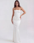 Rosalind – White Corset Maxi Dress Clotheshomes™