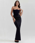 Rosalind – Black Corset Maxi Dress Clotheshomes™