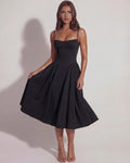 Francesca – Black Corset Maxi Dress Clotheshomes™