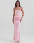 Rosalind – Pink Corset Maxi Dress Clotheshomes™
