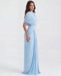 Camilla – Baby Blue Draped Maxi Dress Clotheshomes™