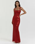 Isabella – Burgundy Rhinestone Maxi Dress Clotheshomes™