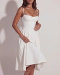 Francesca – White Corset Maxi Dress Clotheshomes™