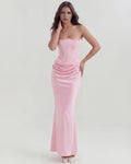 Rosalind – Pink Corset Maxi Dress Clotheshomes™