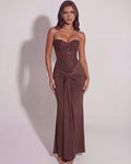 Jasmine – Chocolate Sculpted Maxi Gown Clotheshomes™
