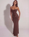 Jasmine – Chocolate Sculpted Maxi Gown Clotheshomes™