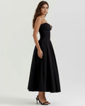 Amalfi – Black Sculpted Corset Dress Clotheshomes™