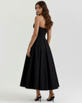 Amalfi – Black Sculpted Corset Dress Clotheshomes™