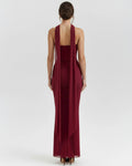 Malu – Burgundy Mesh Corset Maxi Set Clotheshomes™
