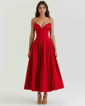 Amalfi – Red Sculpted Corset Dress Clotheshomes™