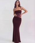 Valeria – Burgundy Lace Maxi Dress Clotheshomes™
