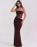 Valeria – Burgundy Lace Maxi Dress Clotheshomes™