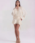 Giovanna – Cream Sculptural Mini Dress Clotheshomes™