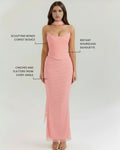 Malu – Pink Mesh Corset Maxi Set Clotheshomes™