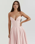 Amalfi – Pink Sculpted Corset Dress Clotheshomes™