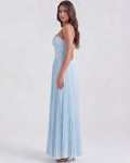 Siena – Baby Blue Georgette Maxi Dress Clotheshomes™