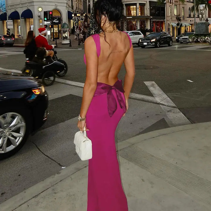 Backless Midi Dress Clotheshomes™