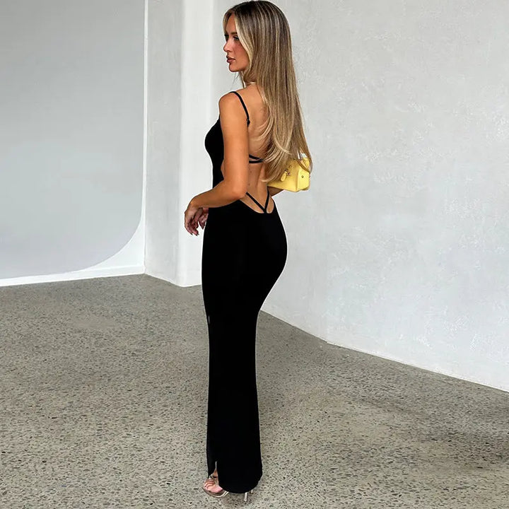 Black Dress with Slit Clotheshomes™