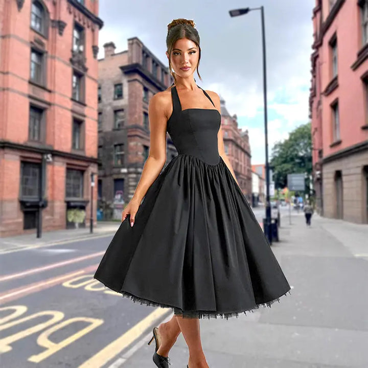 Black Pleated Dress Clotheshomes™