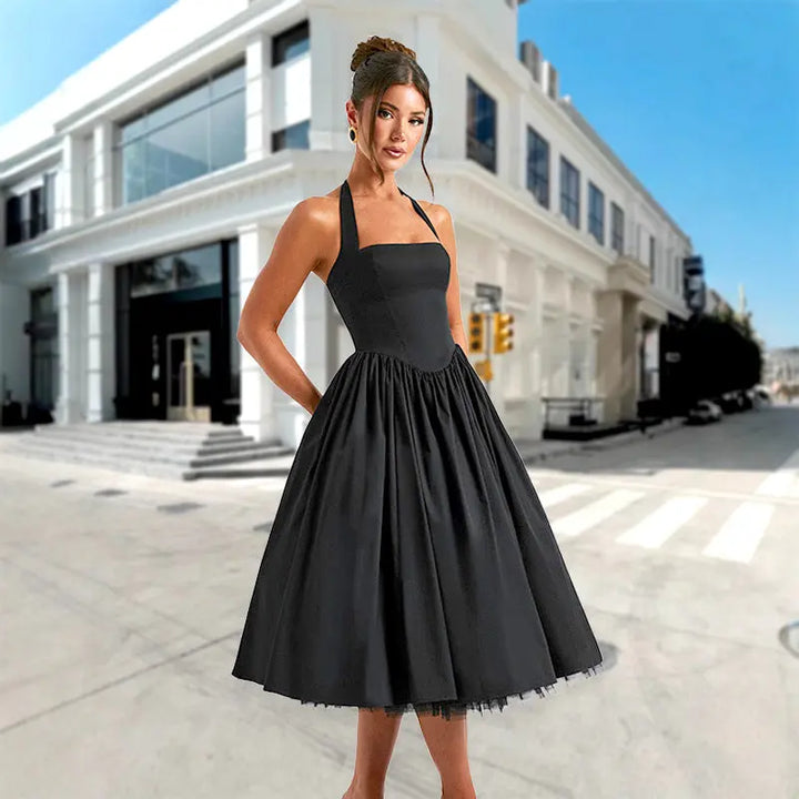 Black Pleated Dress Clotheshomes™