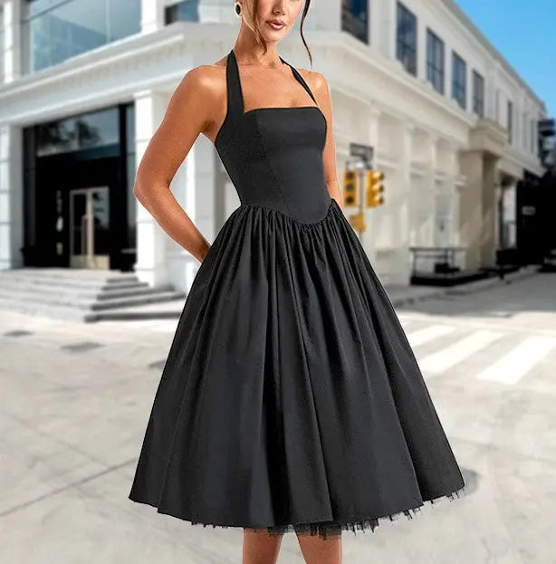 Black Pleated Dress Clotheshomes™