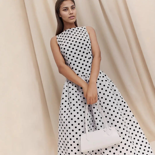 Black and White Polka Dot Dress Clotheshomes™