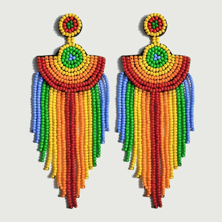 Clotheshomes™Bohemian Rainbow Beaded Earrings Clotheshomes™