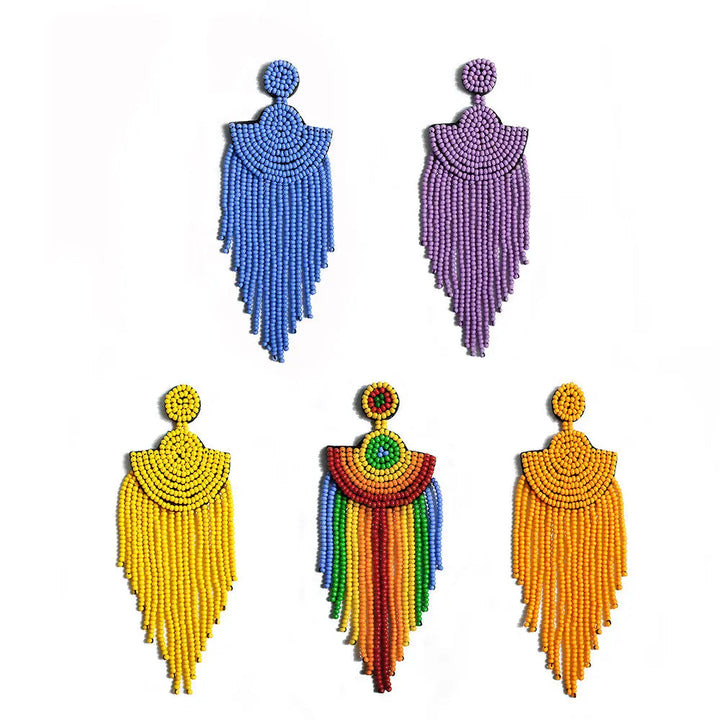 Clotheshomes™Bohemian Rainbow Beaded Earrings Clotheshomes™