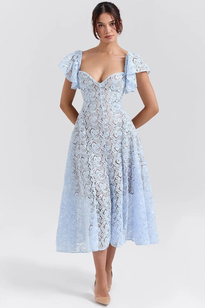 Floral Lace Dress Clotheshomes™