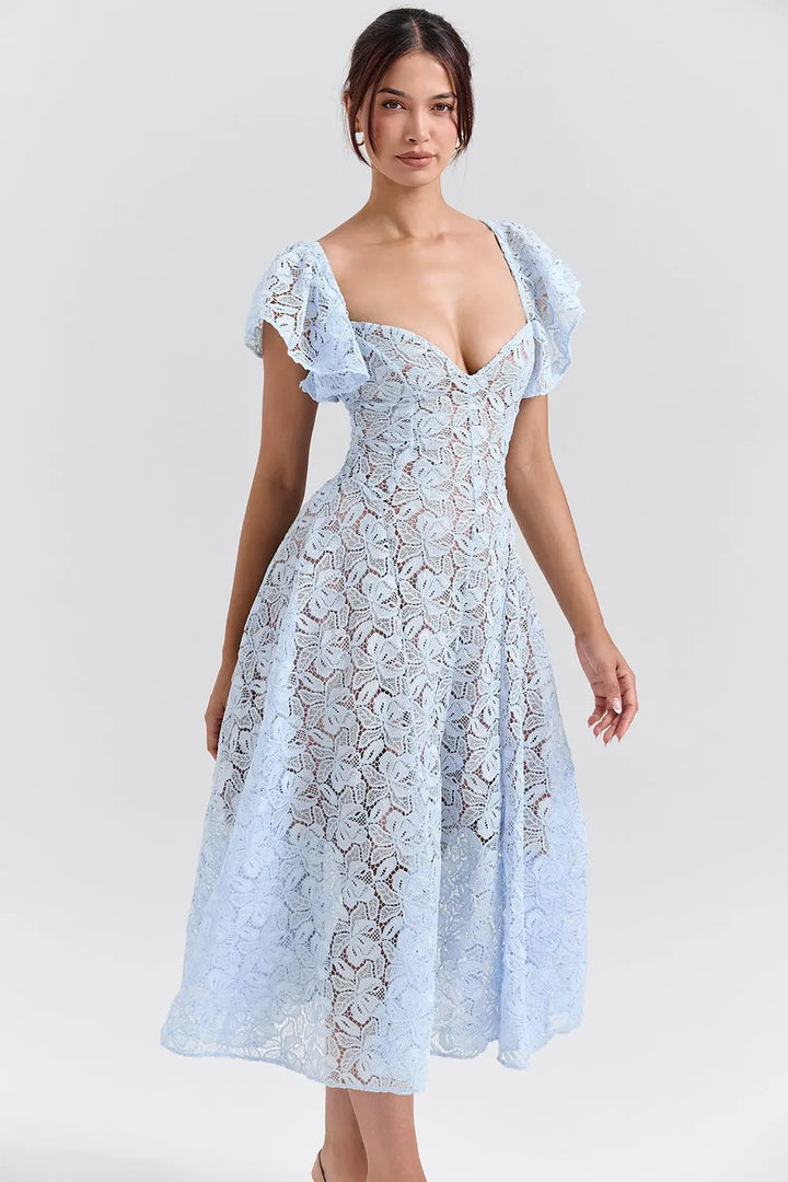 Floral Lace Dress Clotheshomes™